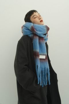 border volume muffler / ボーダーボリュームマフラー (ブルー)