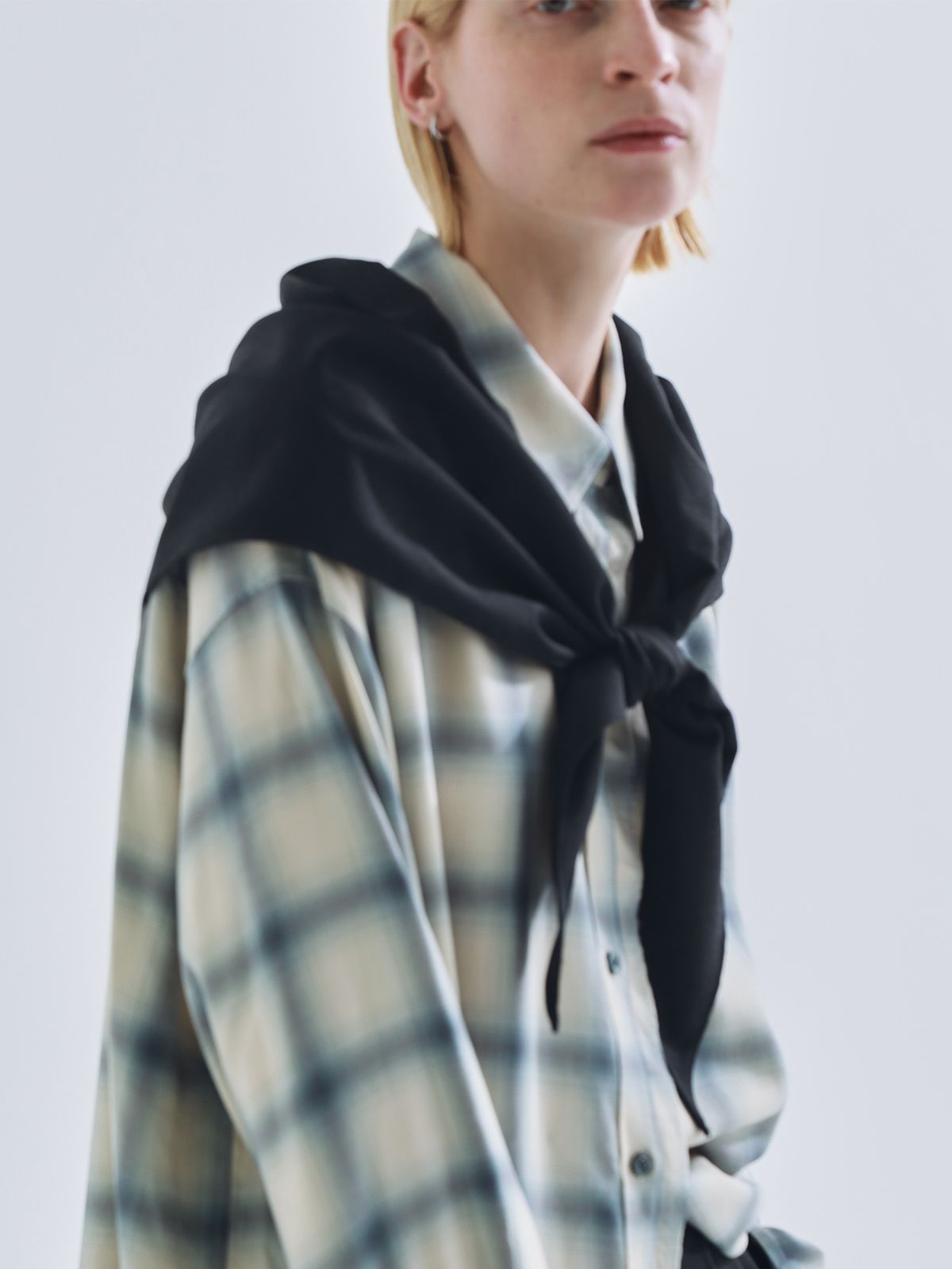 【25SS】SWAY SCARF PANTS / スウェイスカーフパンツ (ブラック)