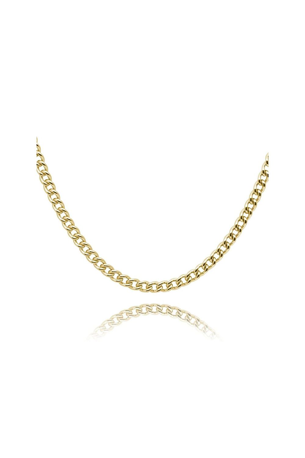 SMALL CURB CHAIN NECKLACE / スモール カーブ チェーン ネックレス STERLING SILVER 925 (ゴールドベルメイユ)