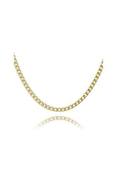 SMALL CURB CHAIN NECKLACE / スモール カーブ チェーン ネックレス STERLING SILVER 925 (ゴールドベルメイユ)