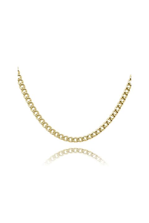 SMALL CURB CHAIN NECKLACE / スモール カーブ チェーン ネックレス STERLING SILVER 925 (ゴールドベルメイユ)