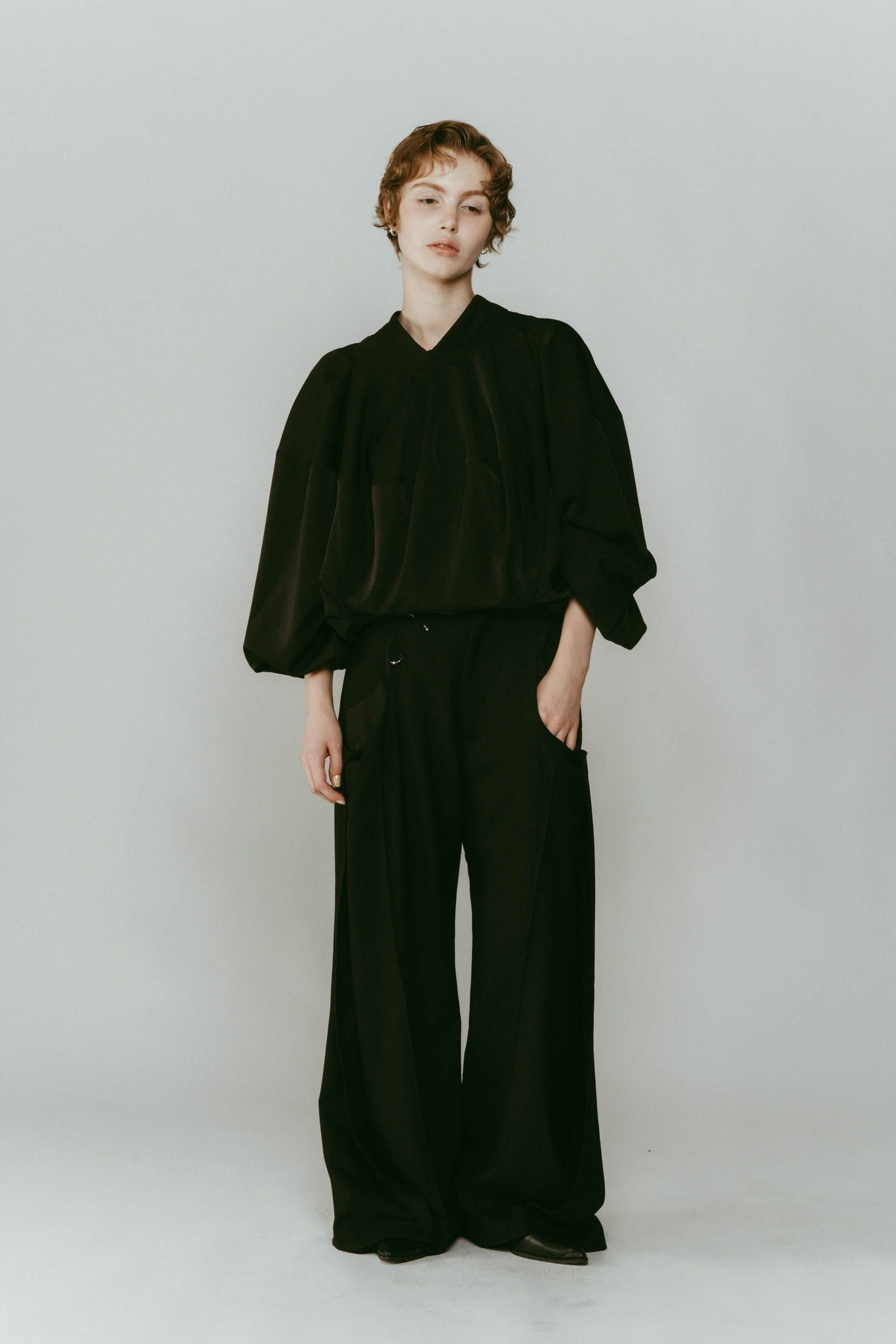 4way design blouse / 4ウェイ デザインブラウス (ブラック) / 25AW