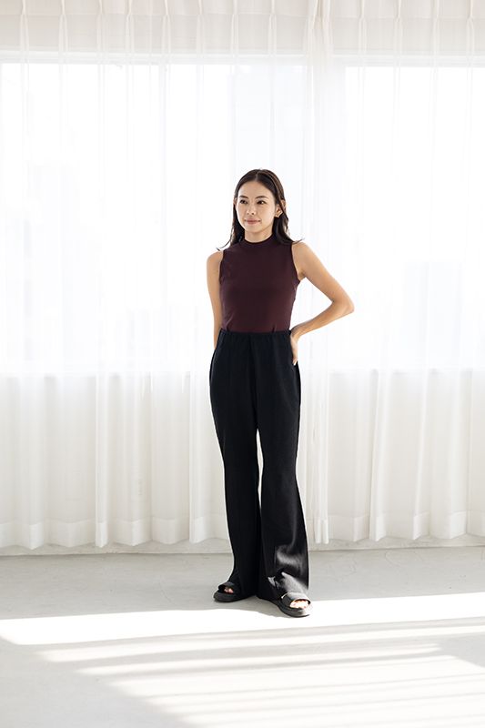 MOCKNECK KNIT BODYSUIT / モックネックニットボディスーツ (ブラウン)