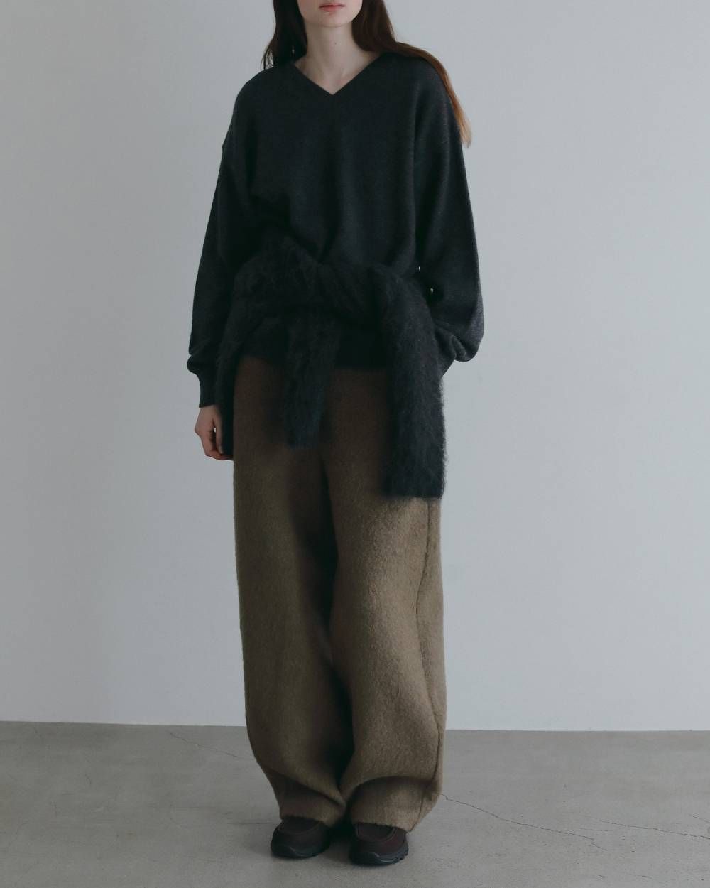 ブラッシュド ニットジャケット (ネイビー) Brushed Knit Jacket (Navy) / 26AW 【6月29日まで期間限定予約】