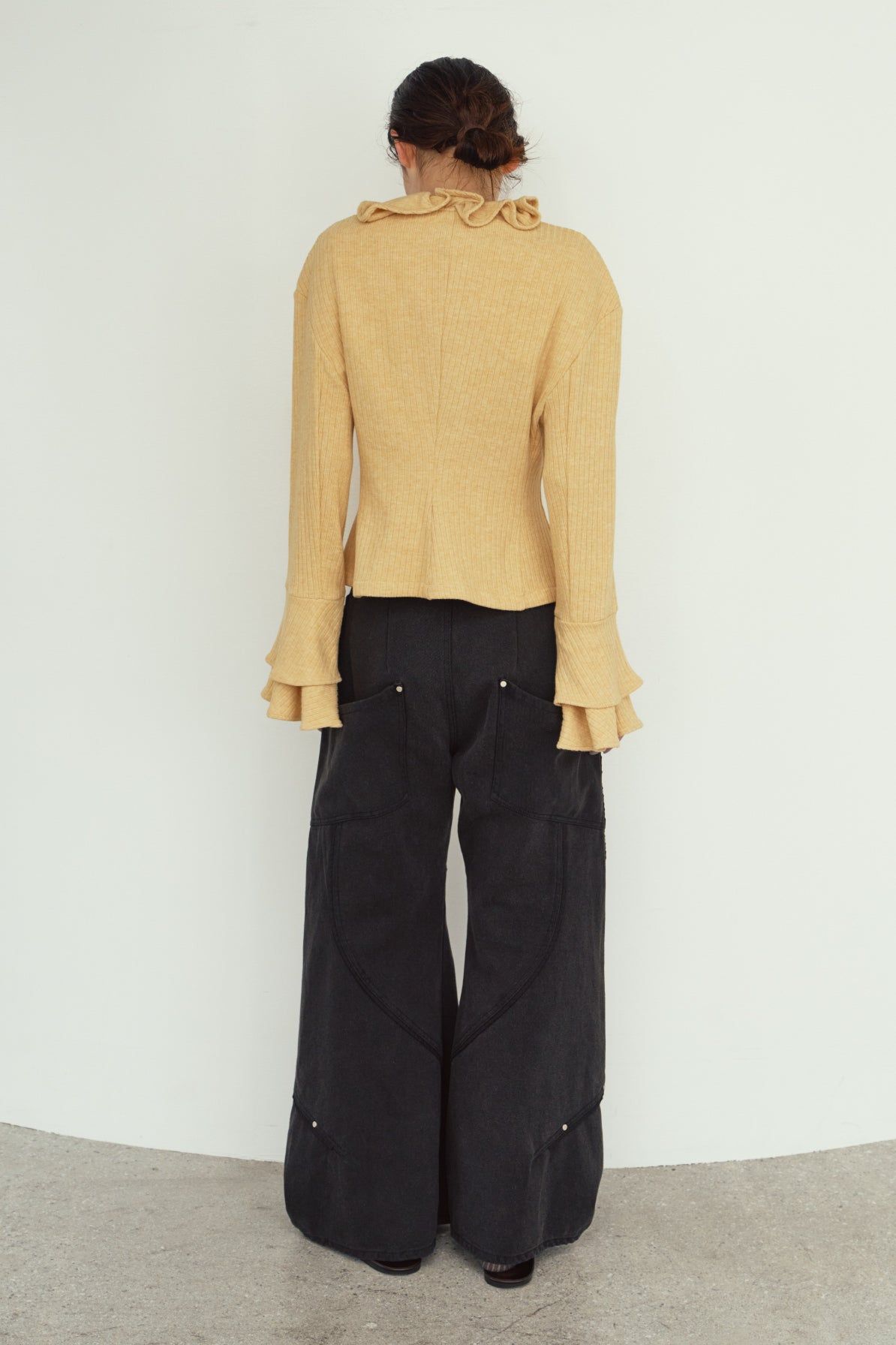 カーブ ユーティリティデニムパンツ (ブラック) curve utility denim pants(Black) (Blue) / 26AW