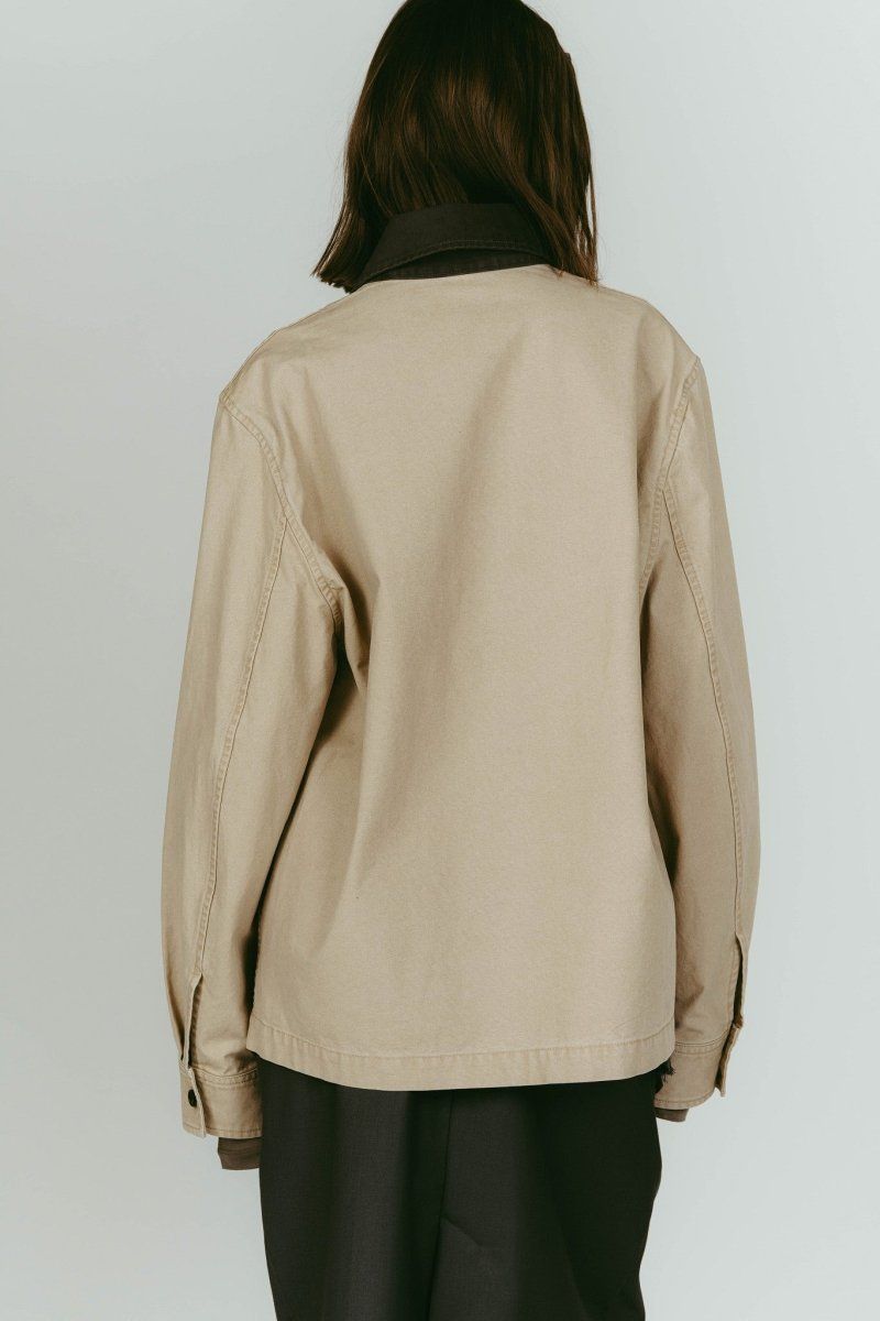 embroidered jacket(unisex) (Beige) / レタリング刺繍 ジャケット (ベージュ) / 26SS