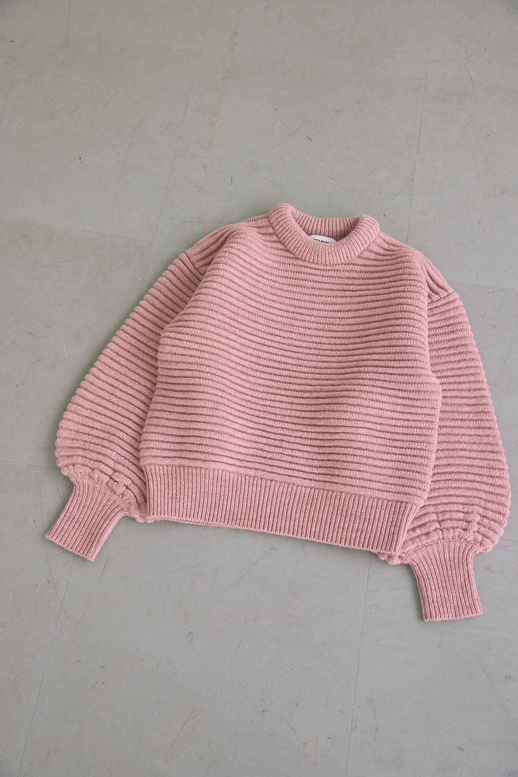 ボリュームスリーブニットトップス (ピンク) Raglan Sleeve Long Coat (Pink) / 26AW