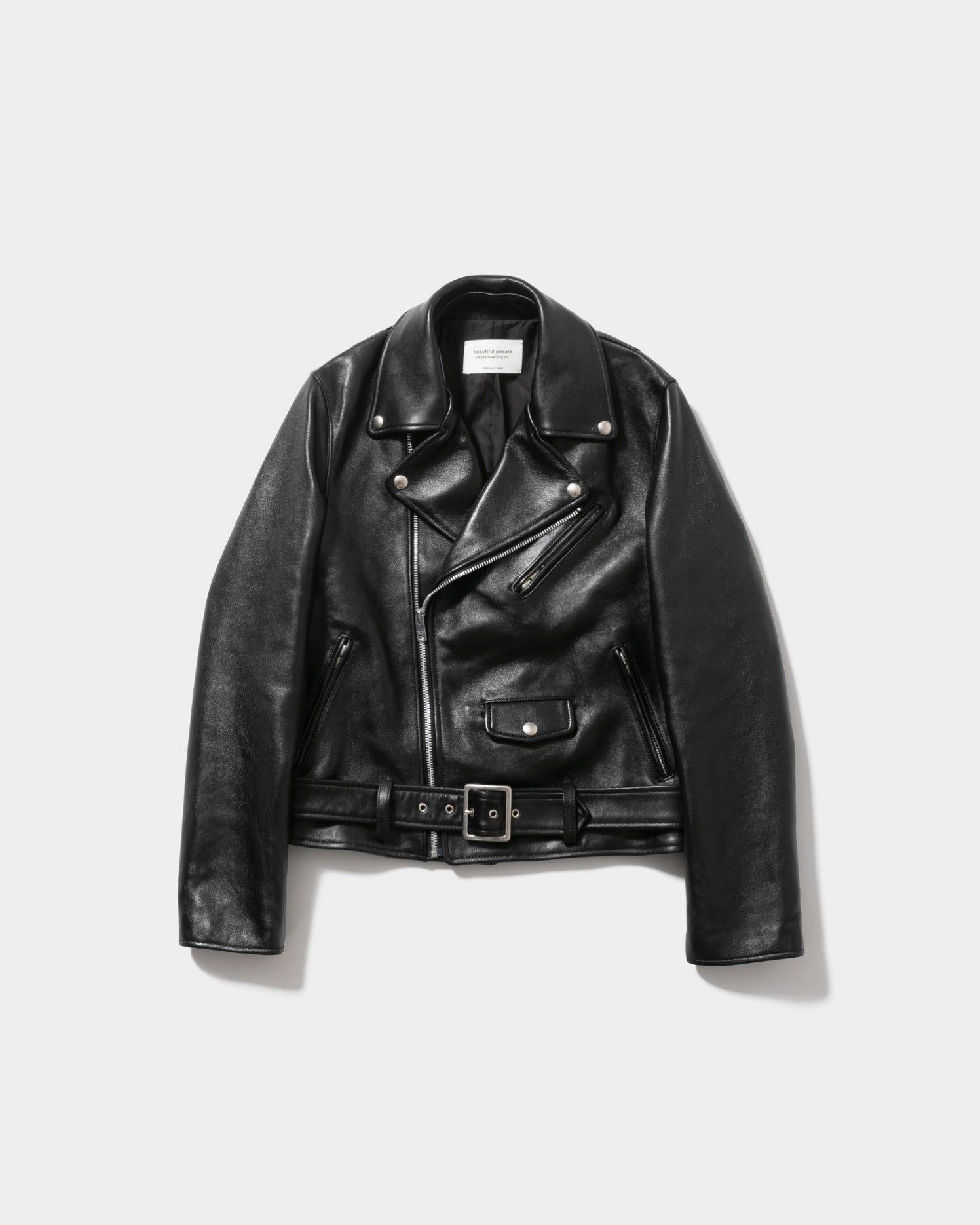 vintage leather riders jacket / ヴィンテージレザー ライダースジャケット (ブラック) / メンズ