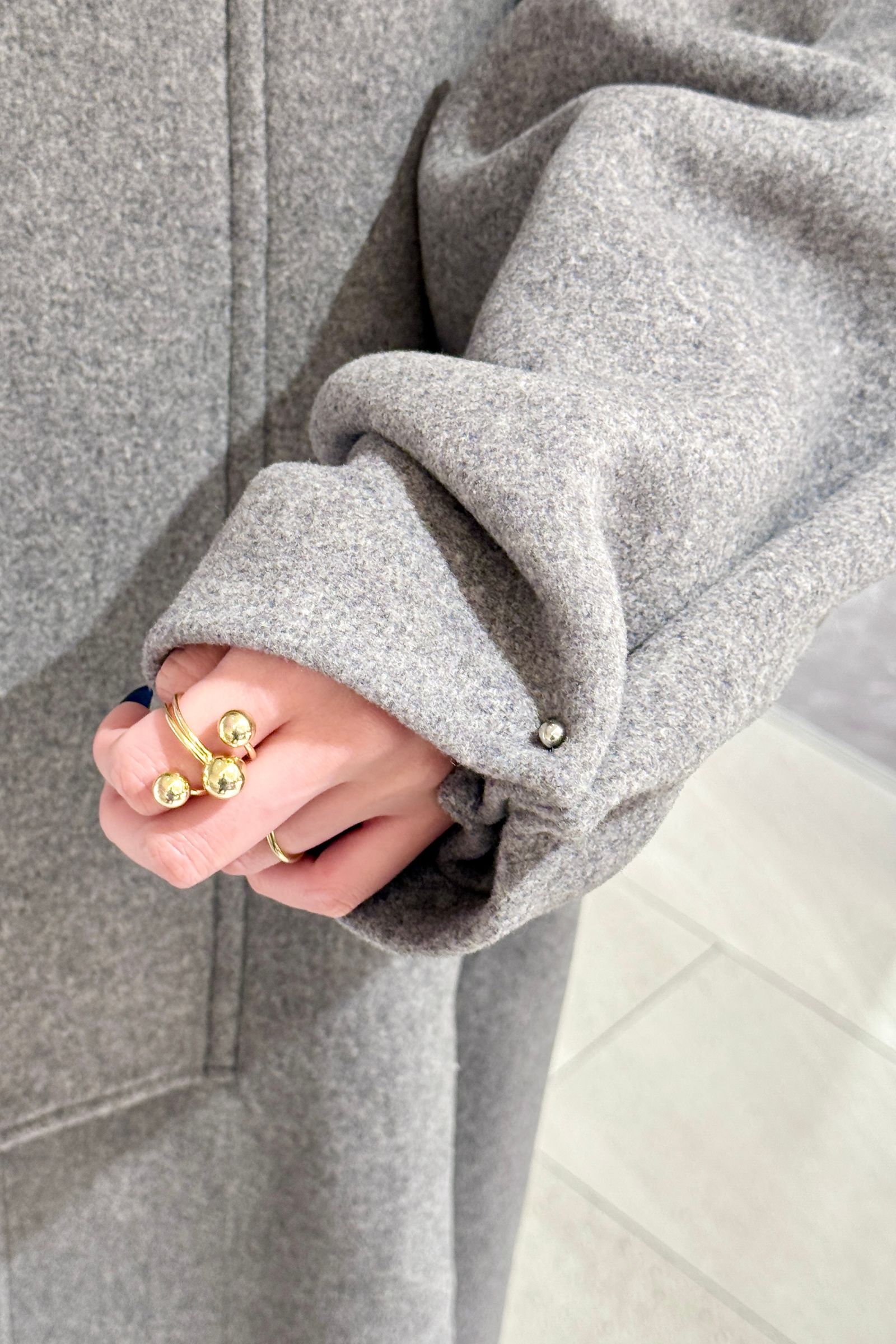 Cuff pierce coat / カフピアス コート (グレー)