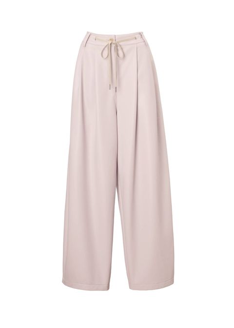 シンセティックレザーパンツ (ライラック) soft synthetic leather relaxed tuck PT (Lilac) /  26AW