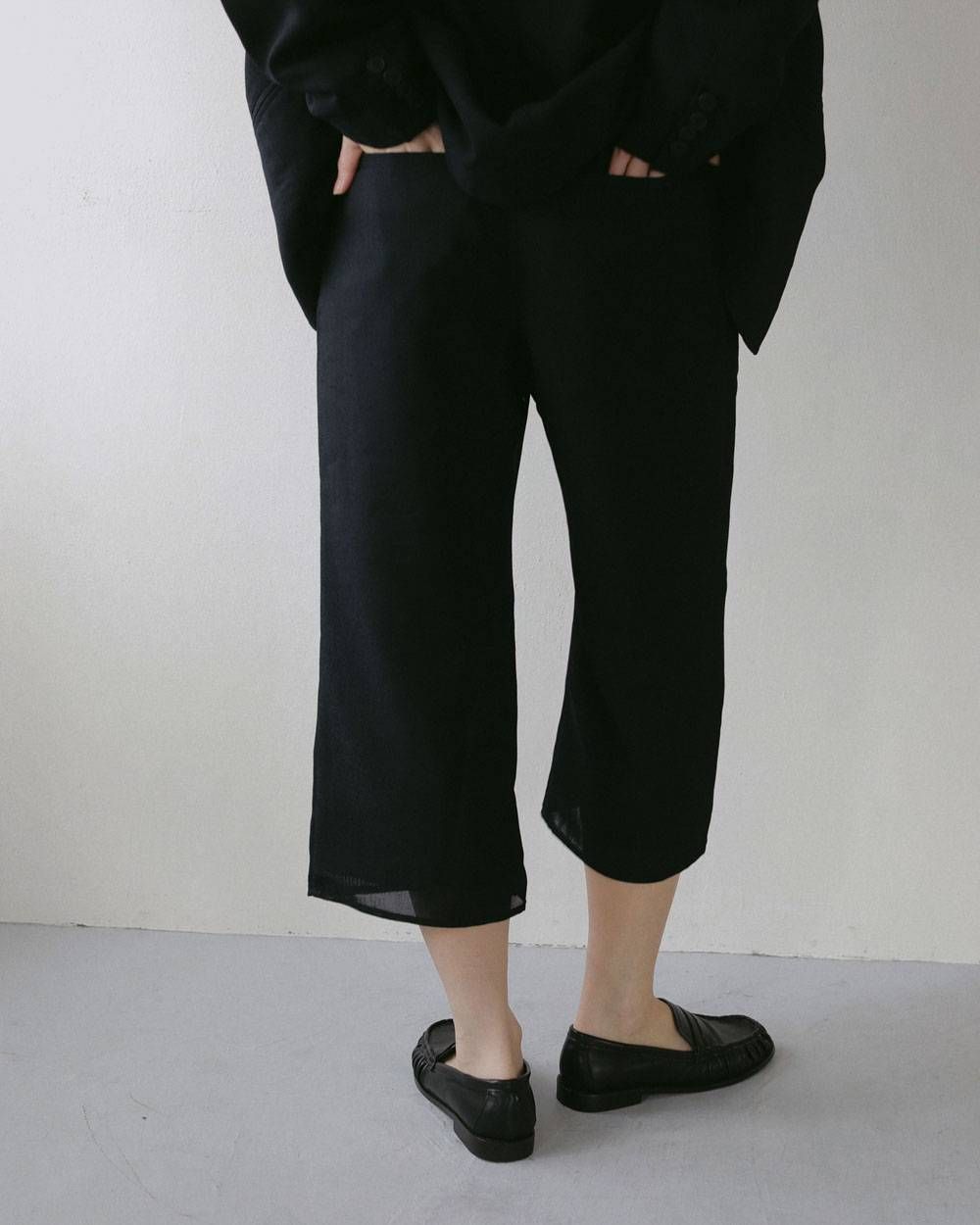 ツイードメッシュ カプリパンツ (ネイビー) Tweed Mesh Capripants (Navy) / 27SS