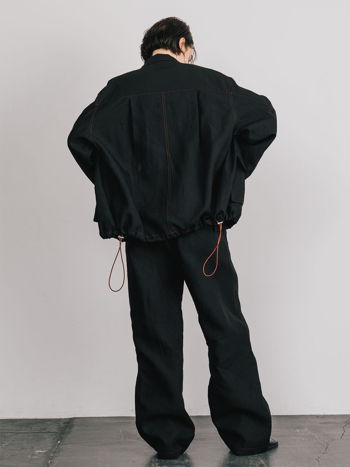 【25SS】TENCEL STITCH PANTS / テンセルステッチパンツ (ブラック)