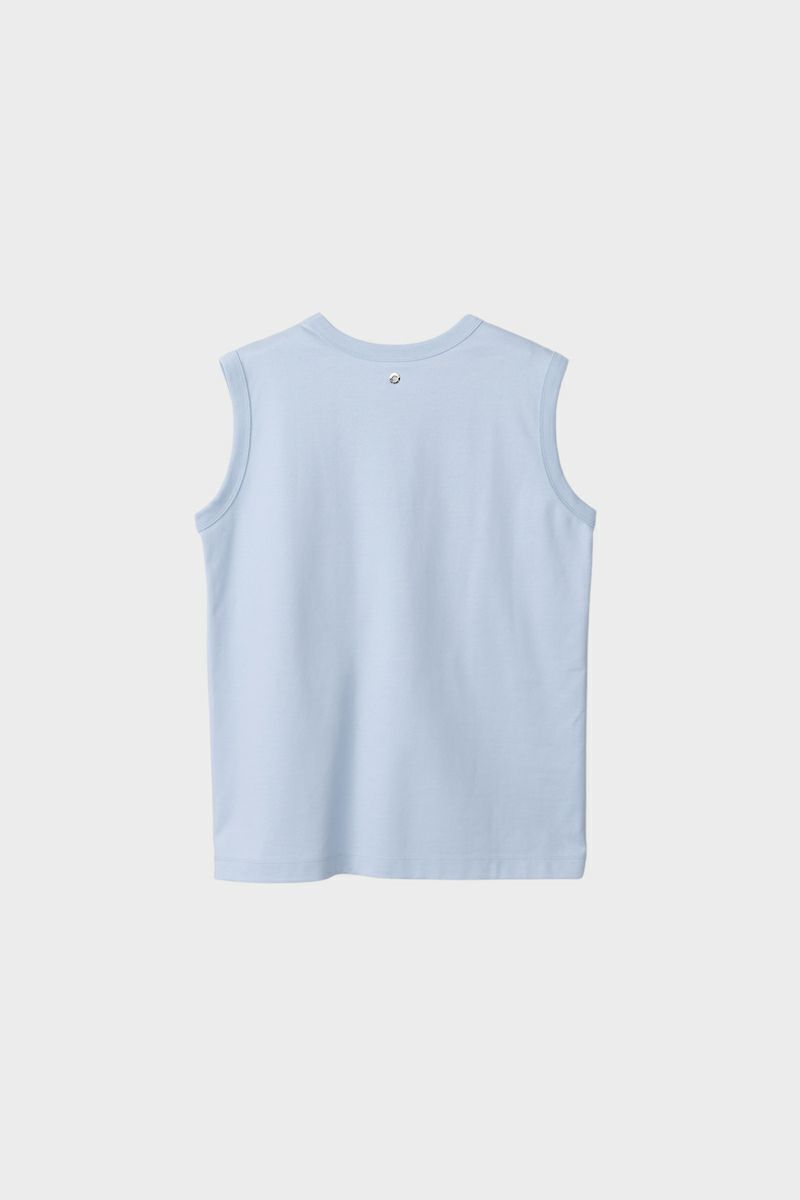 【25SS】REFINA SLEEVELESS T-SHIRT / リフィナスリーブレスTシャツ (サックス)