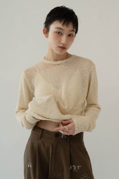 damage knit pullover / ダメージニットプルオーバー (クリーム) / 25SS  Knuth Marf