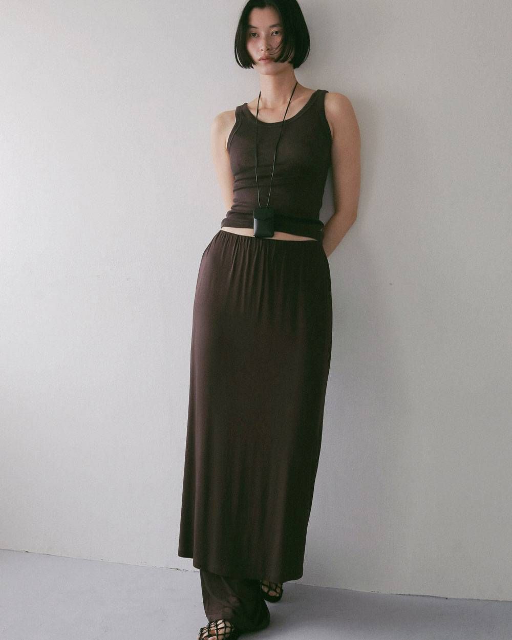 レイヤード ラフパンツ (ブラウン) Layered Rough Pants (Brown) / 27SS