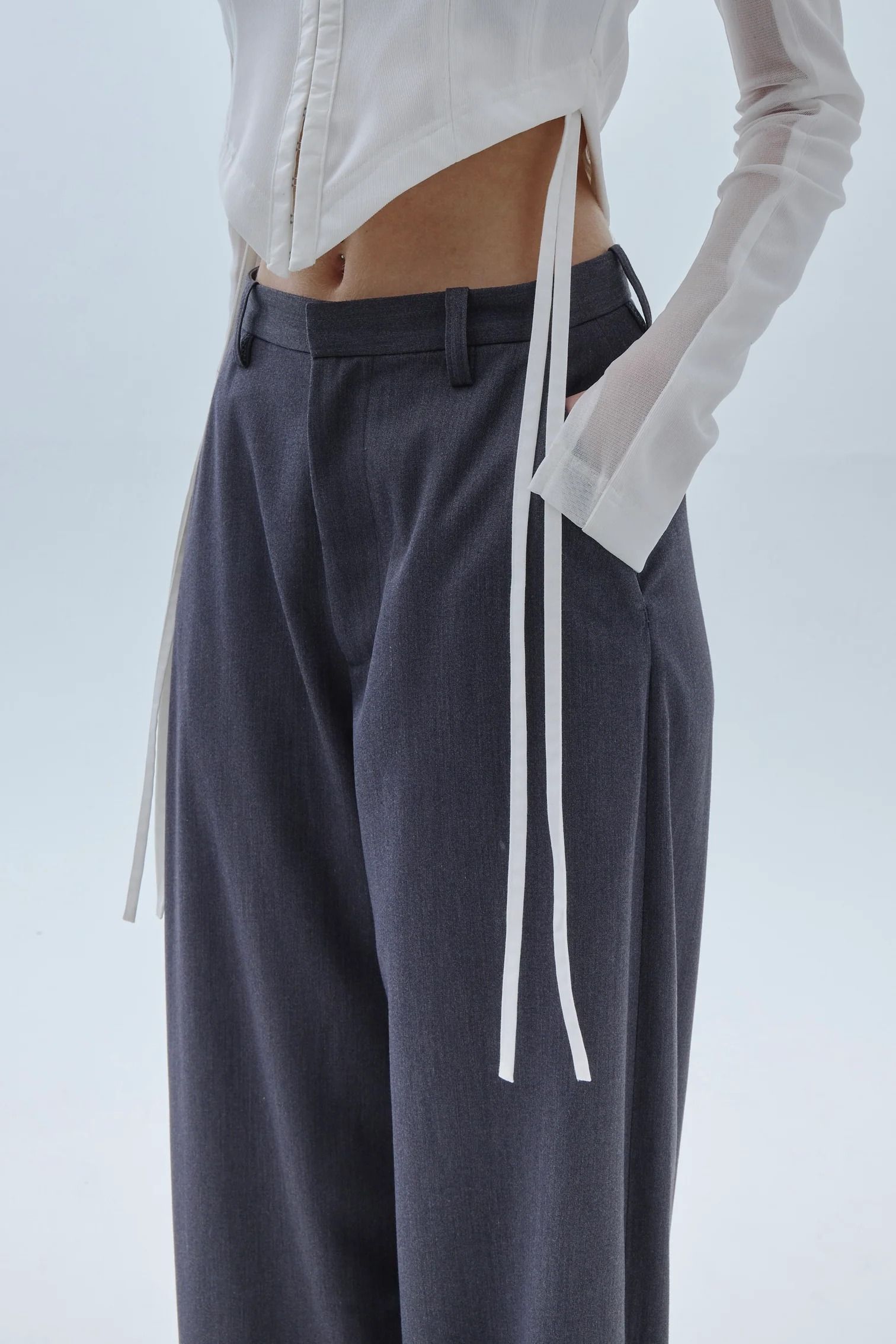 Seamless line pants / シームレスラインパンツ (グレー)