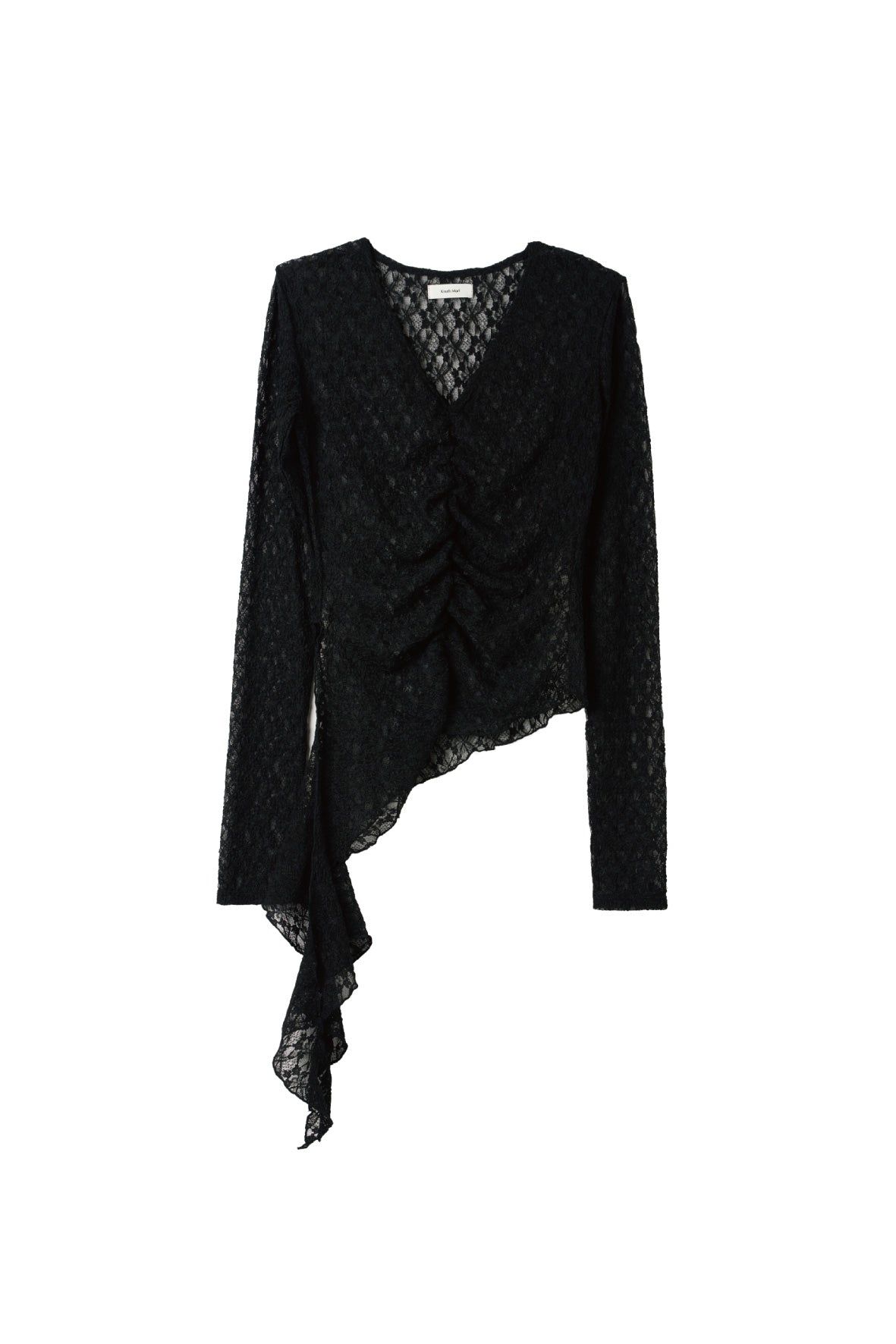 レーストップス (ブラック) lace gathered top (Black) / 26AW