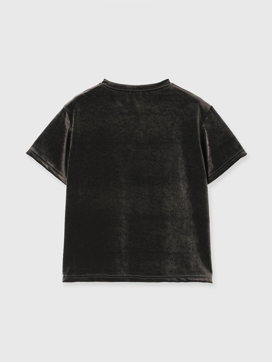 【25SS】VELOUR TEE SHIRTS / ベロアTシャツ (カーキグレー)