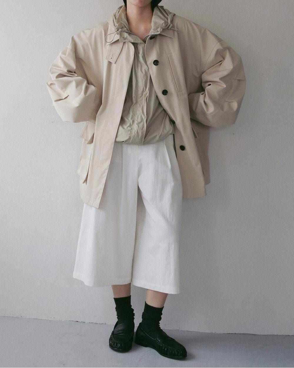 オーバーハーフコート (アイボリー) Over Half Coat (Ivory) / 27SS