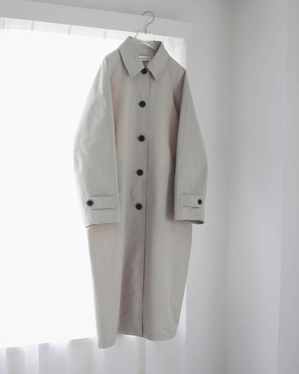 ツイルステンカラーコート (オートミール) Soutiencollar Twill Coat (Oatmeal) / 27SS