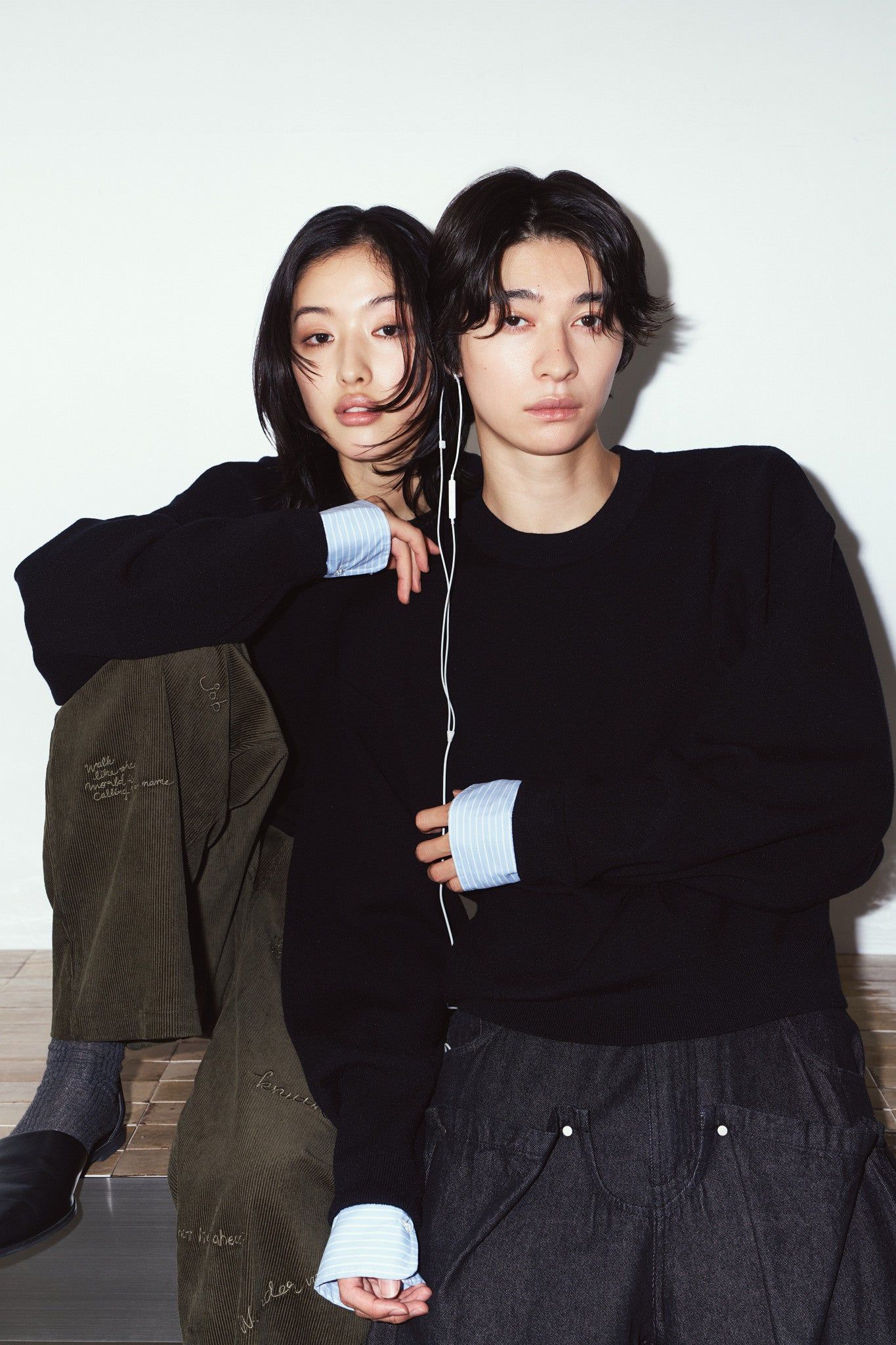 【LADIESサイズ】2ウェイ ノームコア ニット (ブラック) 2way cuffs normcore knit (Black) / 26AW