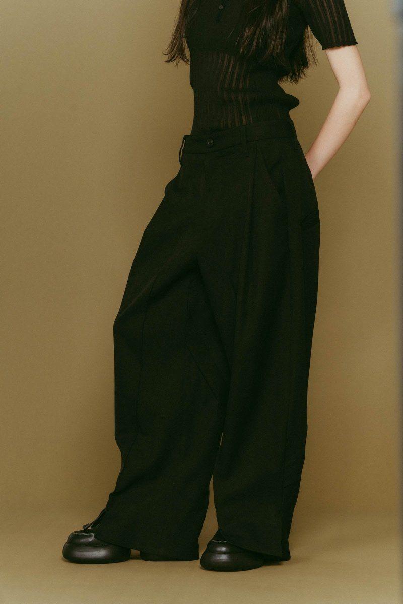 front slit pants(unisex) / フロントスリットパンツ (ブラック) / 25AW