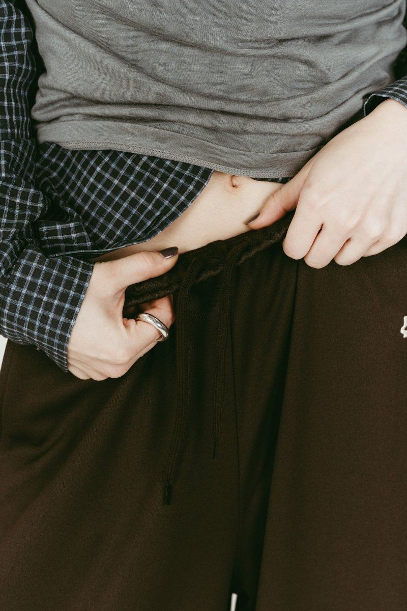 zip-up track pants(unisex) (Brown) / ジップアップ トラックパンツ (ブラウン) / 26SS