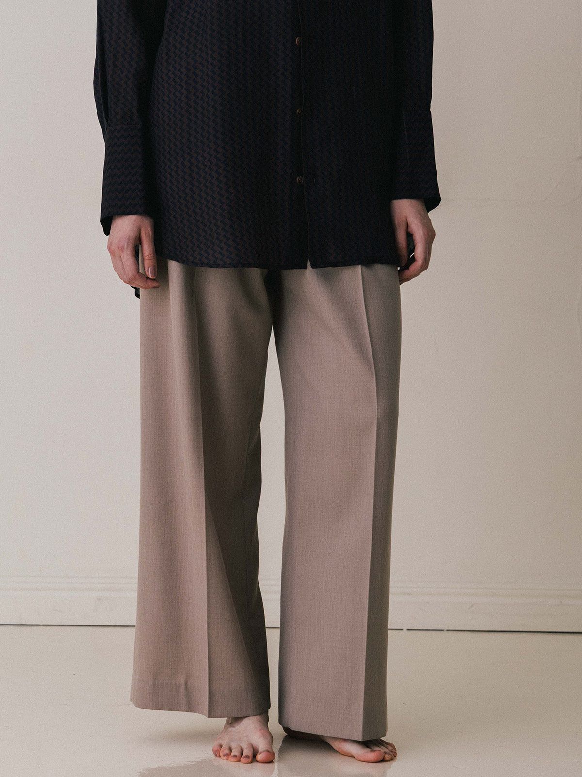 【25AW】GEOMETRIC SHIRT / ジオメトリックシャツ (ブラウン)