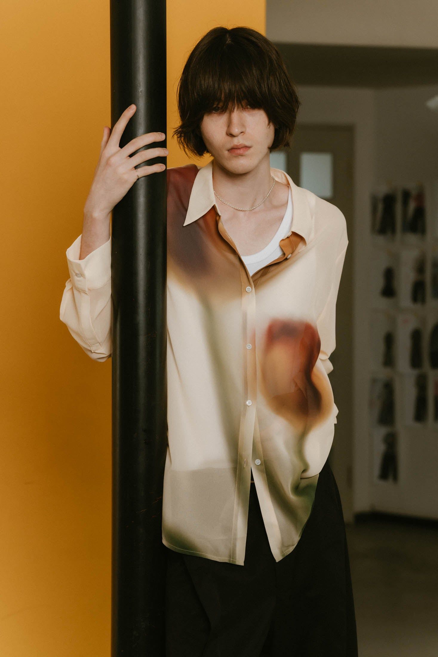 Knuth Marf - flower print sheer shirt / フラワープリント