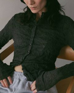 ウォッシャーニットカーディガン (チャコールグレー) Washer Knit Cardigan (Charcoalgray) / 27SS