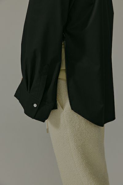 【メンズ】ZIPPER TWILL SHIRT / ジッパーツイルシャツ (ブラック)