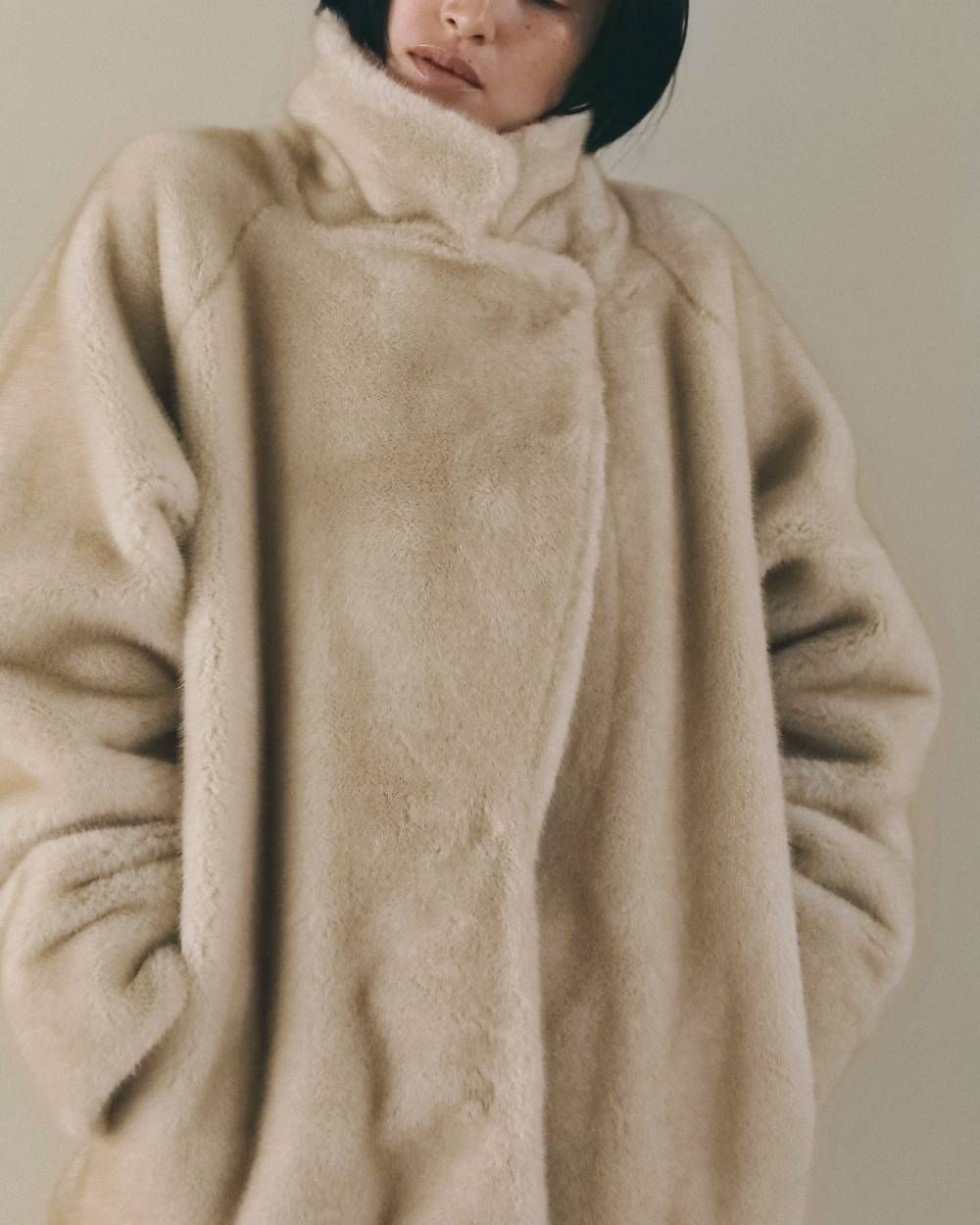 エコミンクファー ジャケット (アイボリー) Eco Minkfur Jacket (Ivory) / 26AW 【6月29日まで期間限定予約】