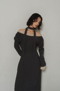 2way layered one piece / 2ウェイ レイヤードワンピース (グレーベージュ)
