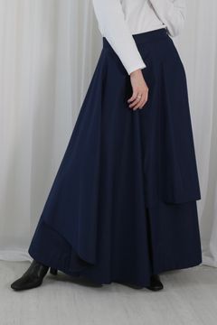 ASYMME LAYERED PT / アシメレイヤードパンツ (ネイビー)