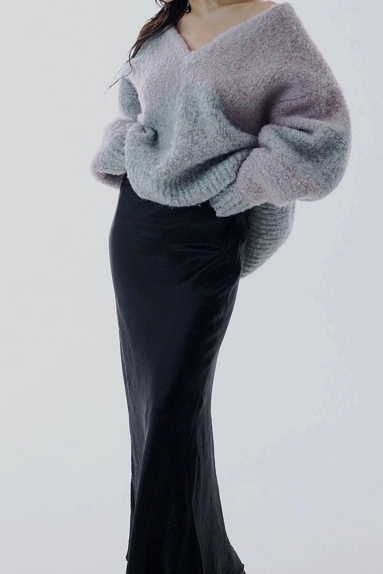 Are curve art knit (グレー)