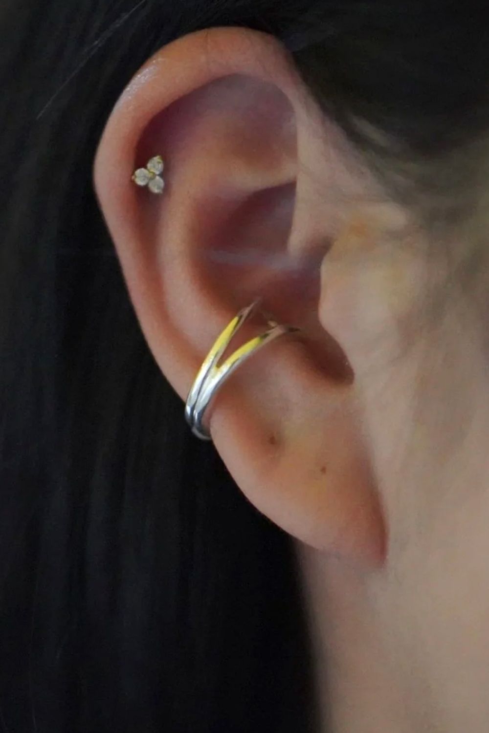 DOUBLE RECTA EAR-CUFF / ダブル レクタ イヤーカフ STERLING SILVER 925 (ゴールドベルメイユ)