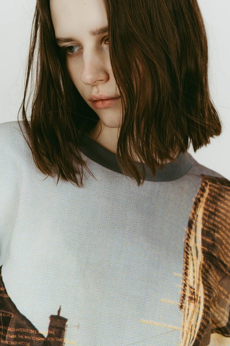 scenery print long sleeve tee (Croatia) / プリントロングスリーブTシャツ (クロアチア) / 26SS