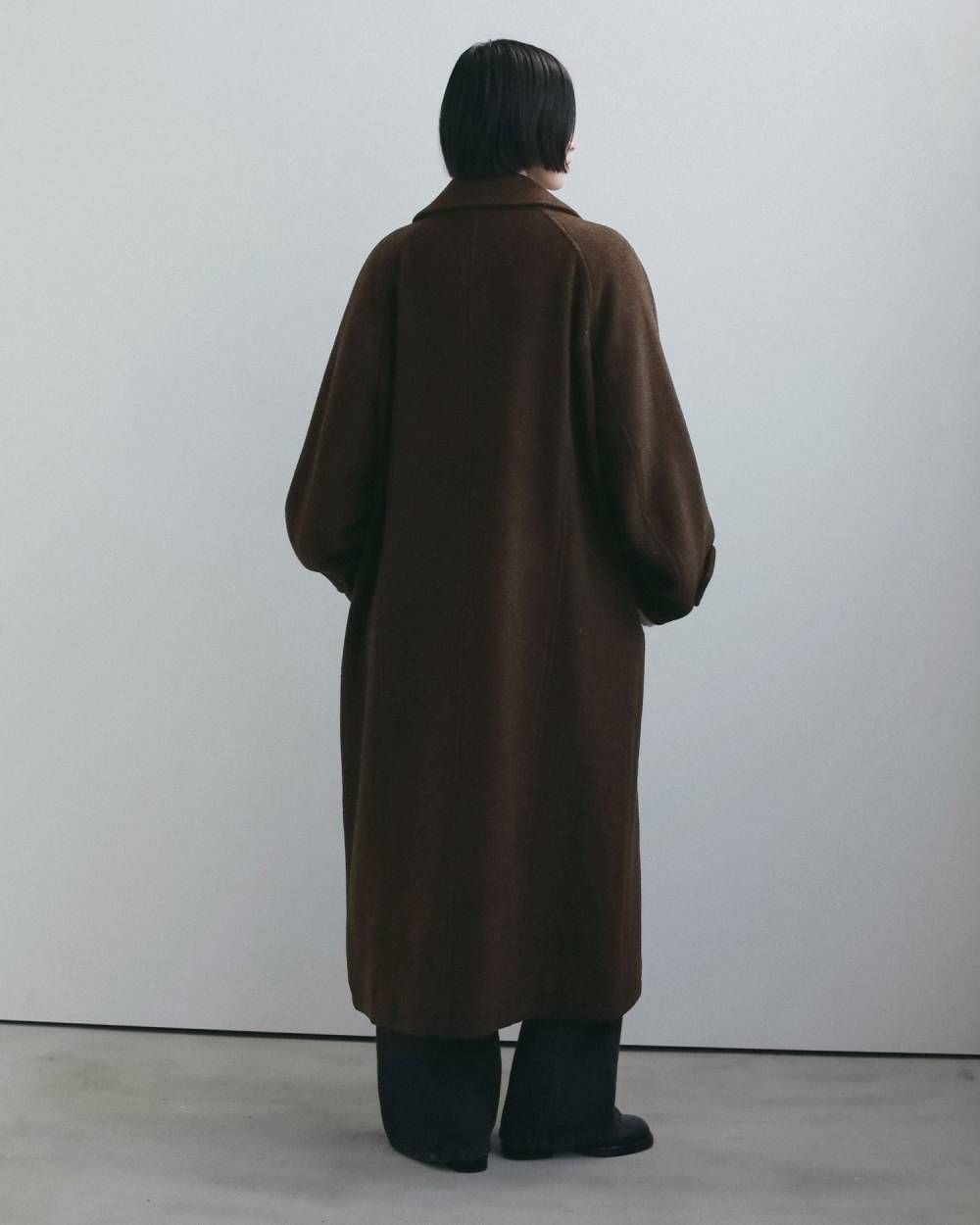 ステンカラーオーバーコート (ブラウン) Soutiencollar Over Coat (Brown) / 26AW 【6月29日まで期間限定予約】