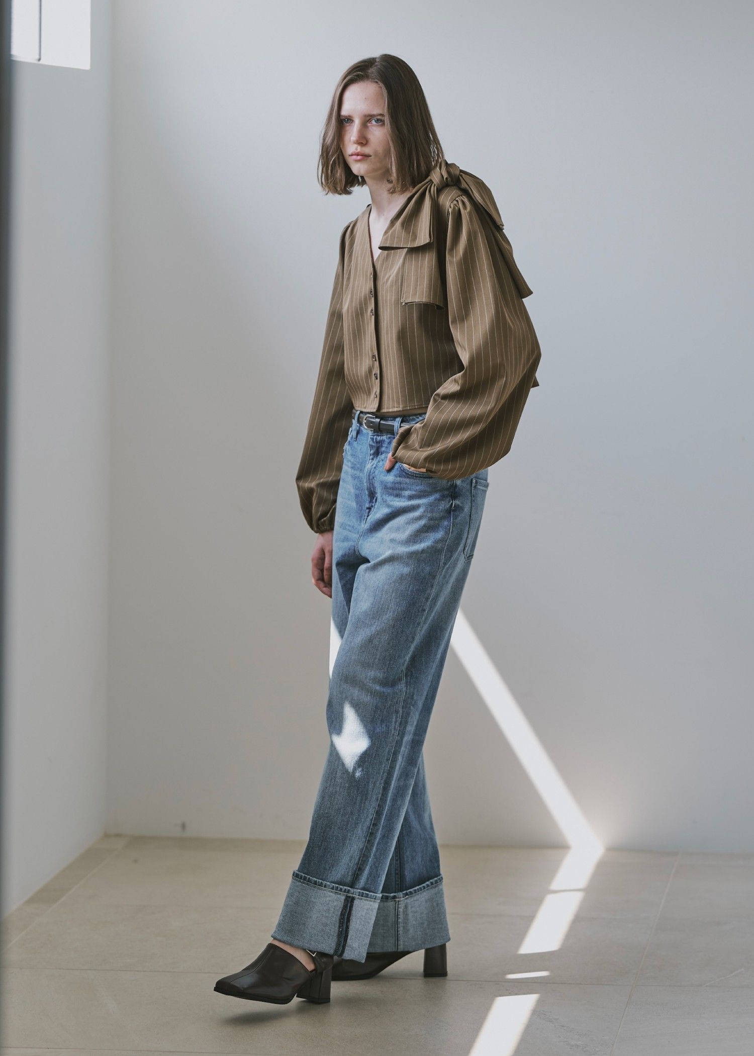 【Healthy DENIM × WILLFULLY】"Chronos" rollup straight denim PT / ヘルシーデニムコラボ ロールアップストレートデニムパンツ (ブルー) / 25AW /