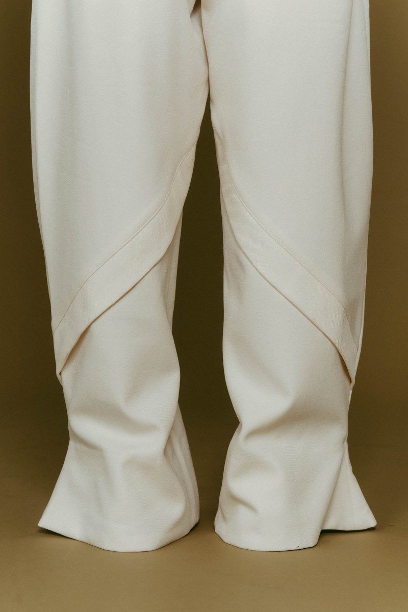 front slit pants(unisex) / フロントスリットパンツ (ホワイト) / 25AW