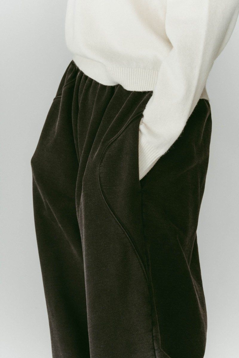 wide-leg sweatpants(unisex) / ワイドレッグ スウェットパンツ (ブラック) / 25AW