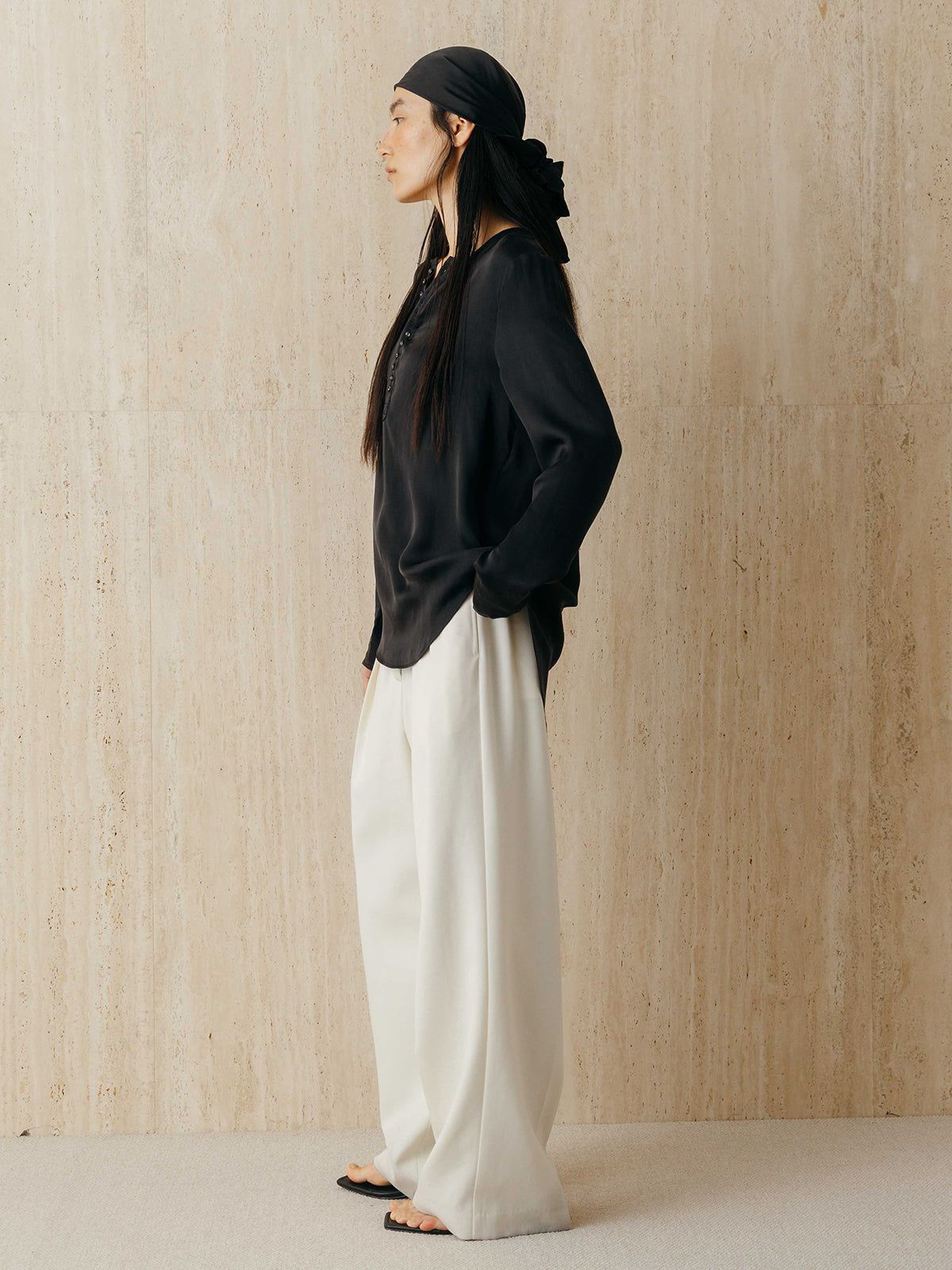 キュプラ トップス (チャコールグレー) CUPRO TOPS (Charcoal gray) /  26SS