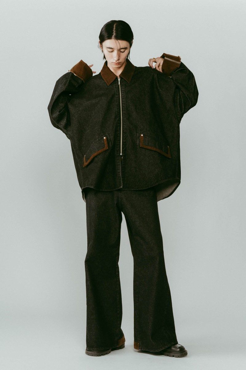 denim over shirt jacket(unisex) / デニムオーバーシャツジャケット (ブラック) / 25AW