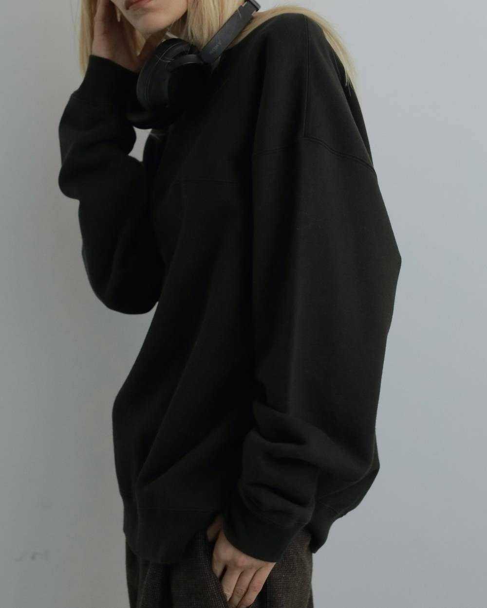 【25AW】Sandwashed Over Sweat / サンドウォッシュ オーバースウェット (ブラック)