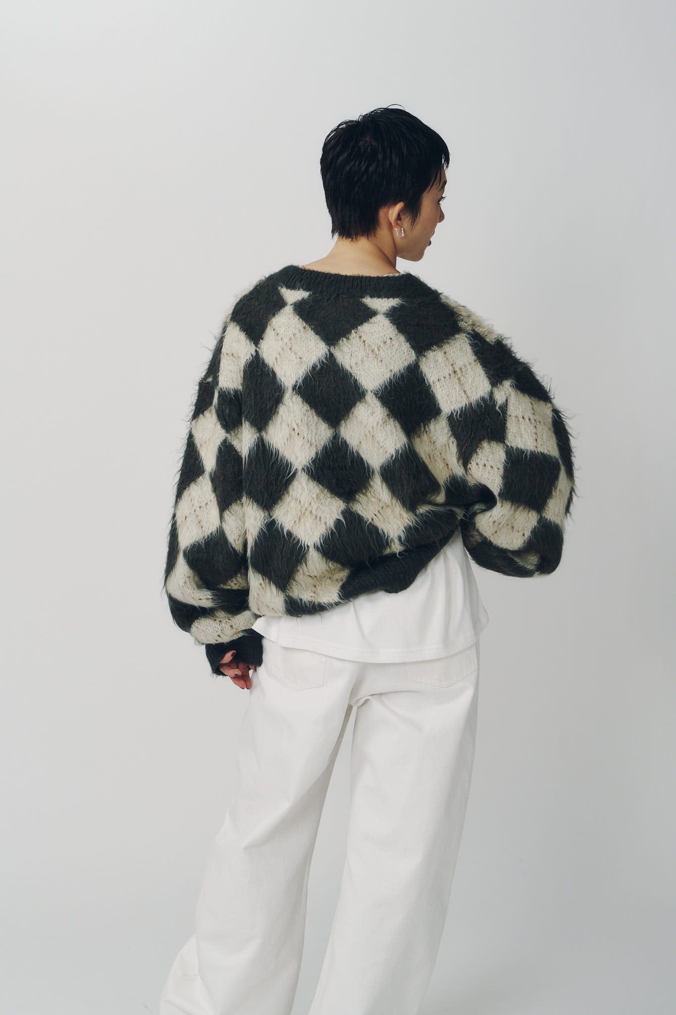 アーガイルニット (ブラウン) argyle knit(unisex) (Brown) / 26AW