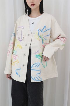 THE WORK JEAN JACKET / ワークデニムジャケット / レディース (ホワイトダヴフラワー)