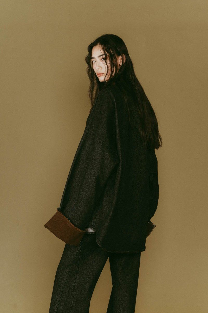 denim over shirt jacket(unisex) / デニムオーバーシャツジャケット (ブラック) / 25AW