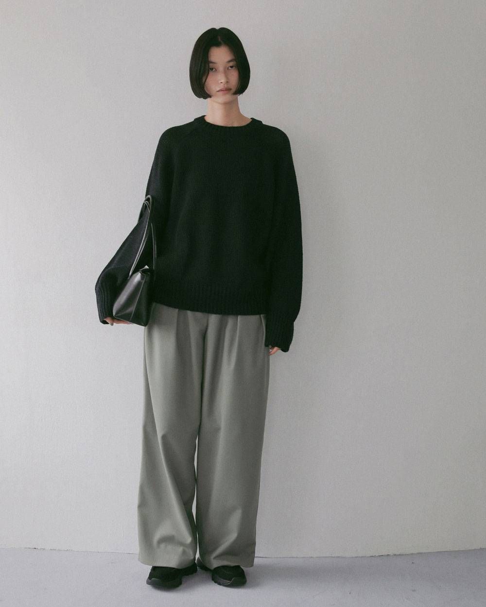 ツイル タックワイドパンツ (オリーブ) Twill Tuck Widepants (Olive) / 27SS