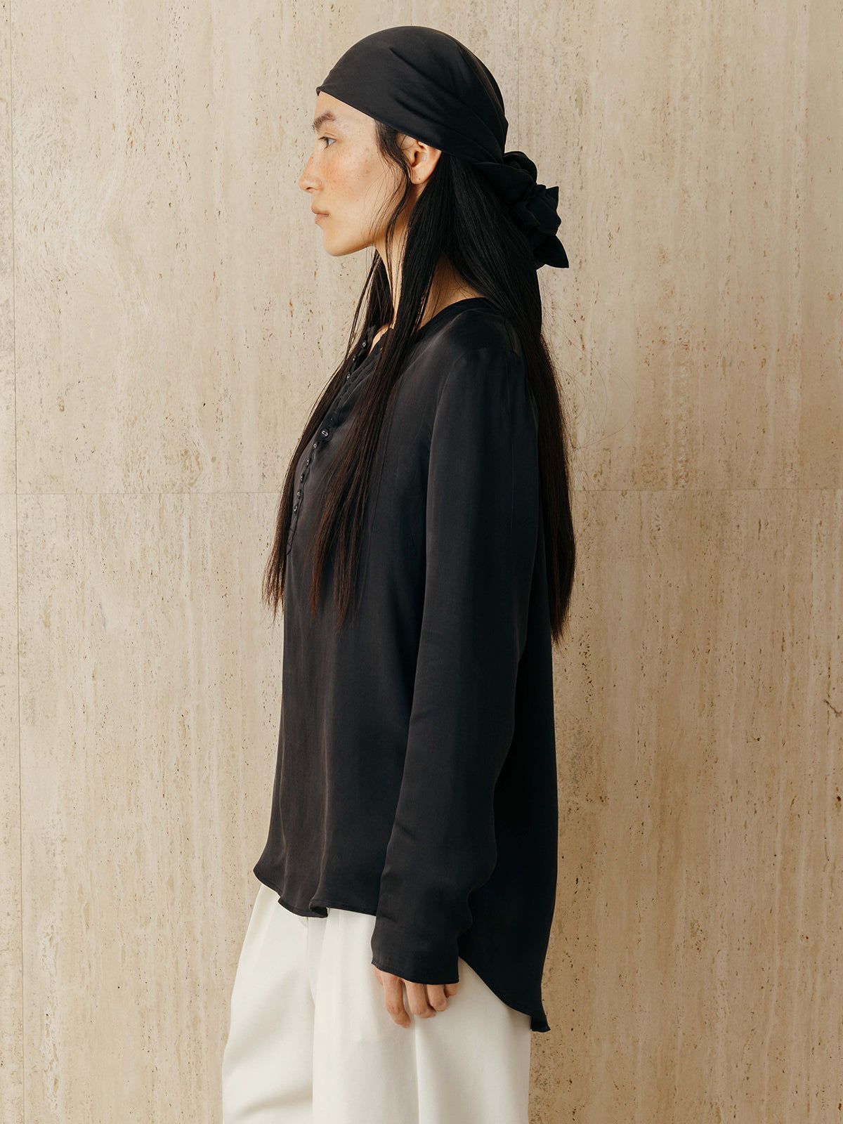 キュプラ トップス (チャコールグレー) CUPRO TOPS (Charcoal gray) /  26SS