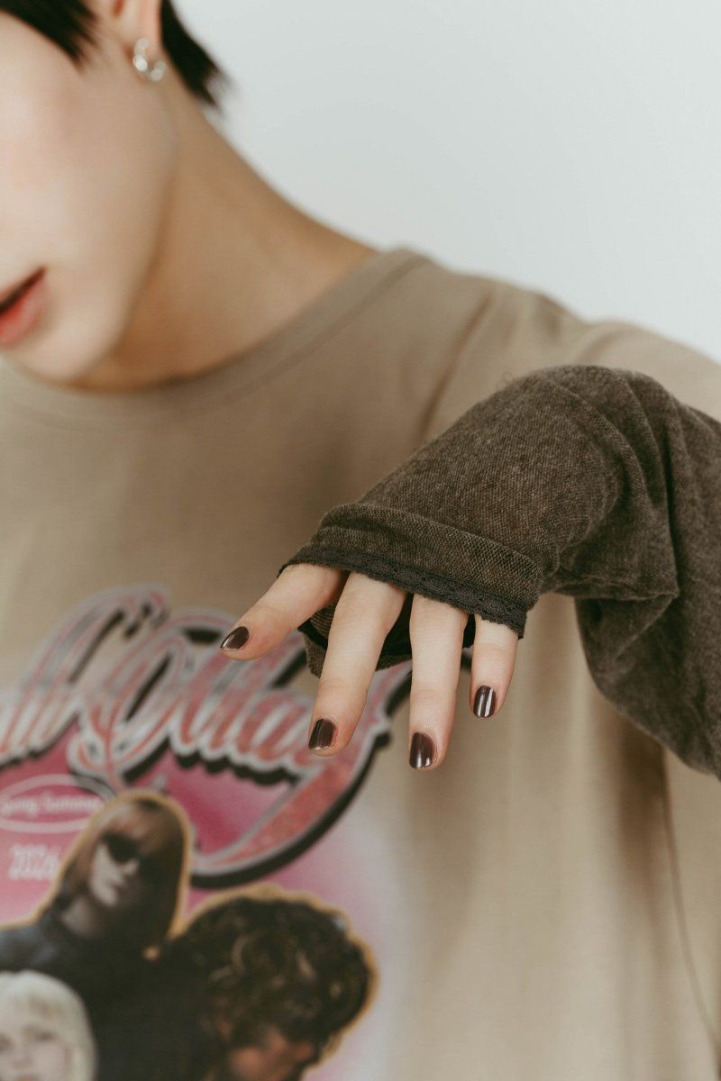 AI future layered t-shirt(unisex) (Beige) / レイヤードTシャツ (ベージュ) / 26SS